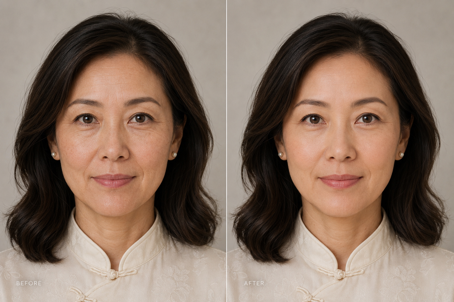 Before and after — wrinkle relaxers
